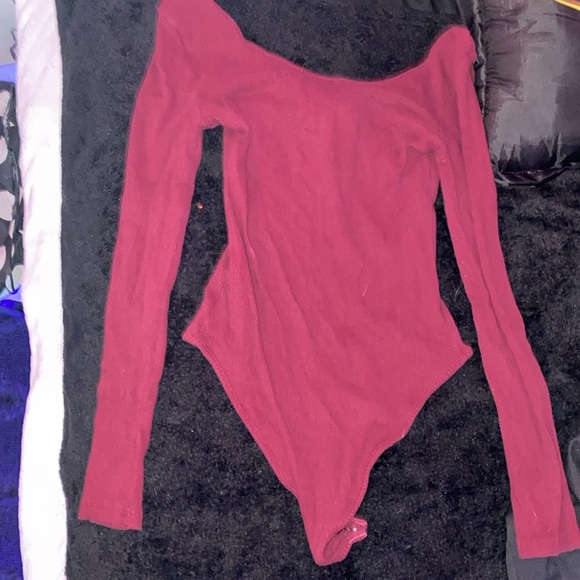 Maroon ambiance bodysuit size small - Picture 2 of 5